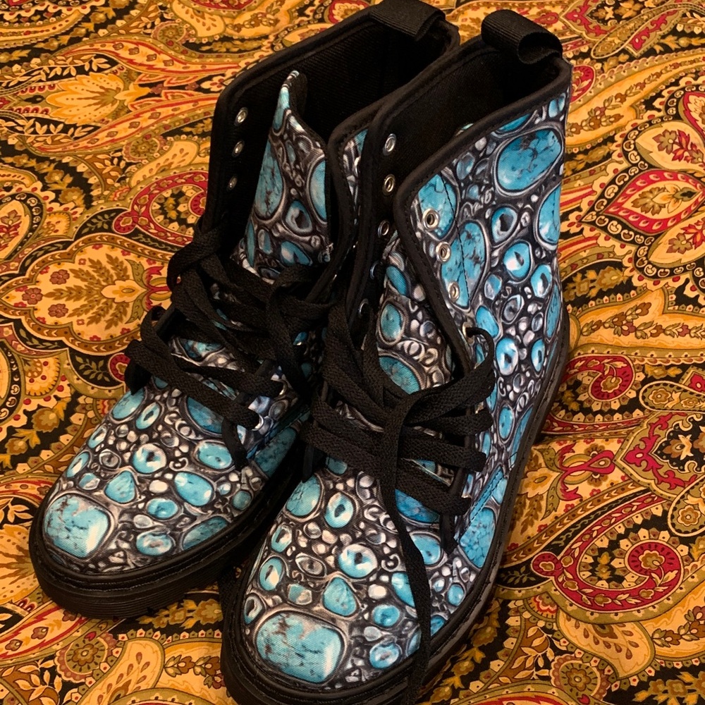 Ladies/ Men  Canvas 
Combat Boots New